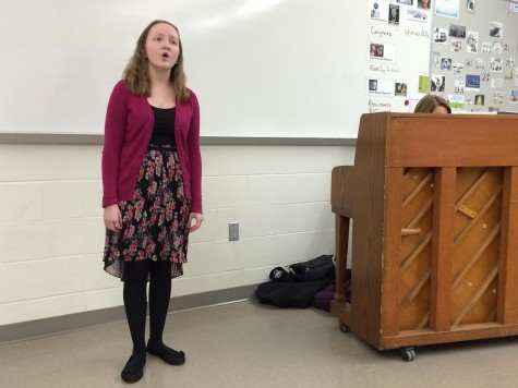 Senior Mackenzie Miller performs her solo on Jan. 16th