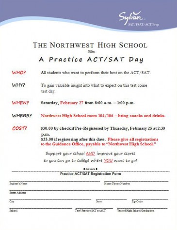 Northwest ACT SAT flyer Feb 2016