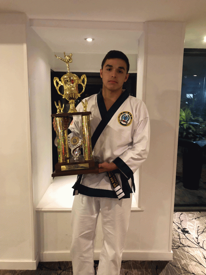 Senior competes in Tang Soo Do with third degree black belt