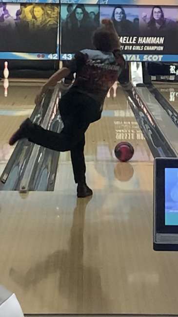 Senior, Ryan Wenman bowling at Nationals in Grand Rapids