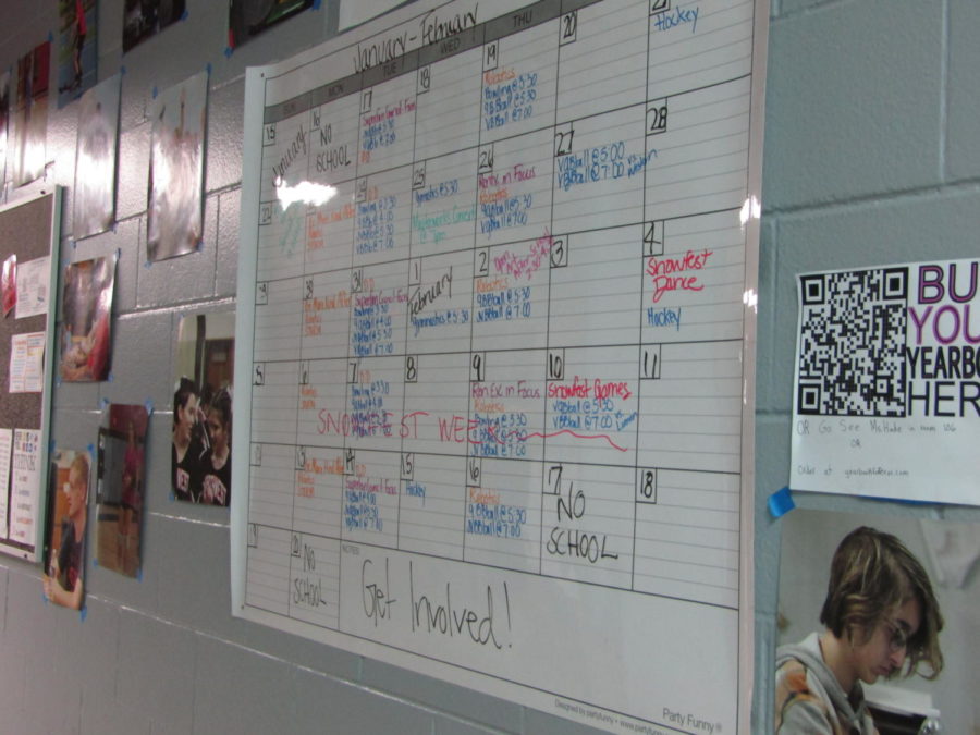 Hallway calendars provide information, benefit multiple groups