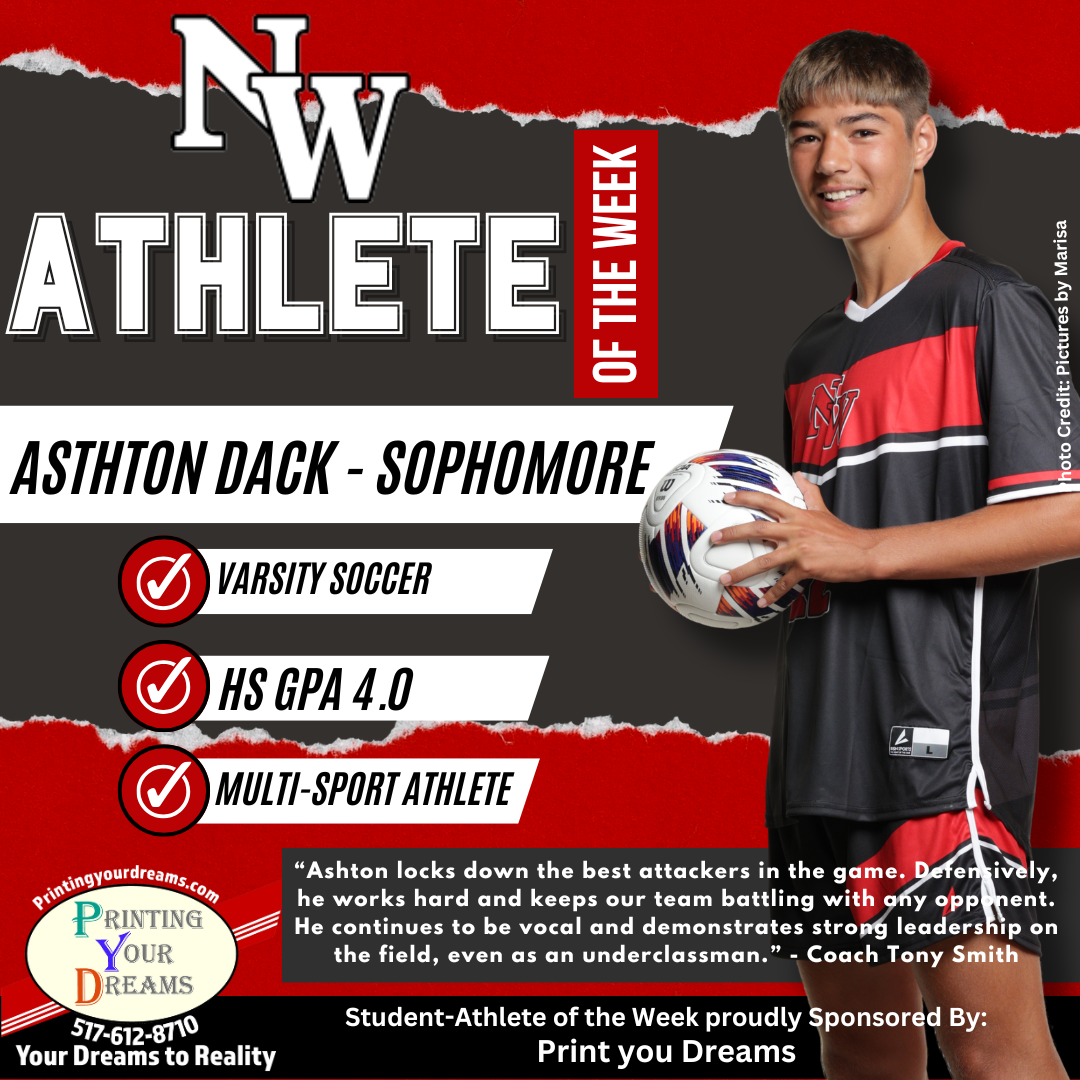 Ashton Dack makes Athlete of the week.