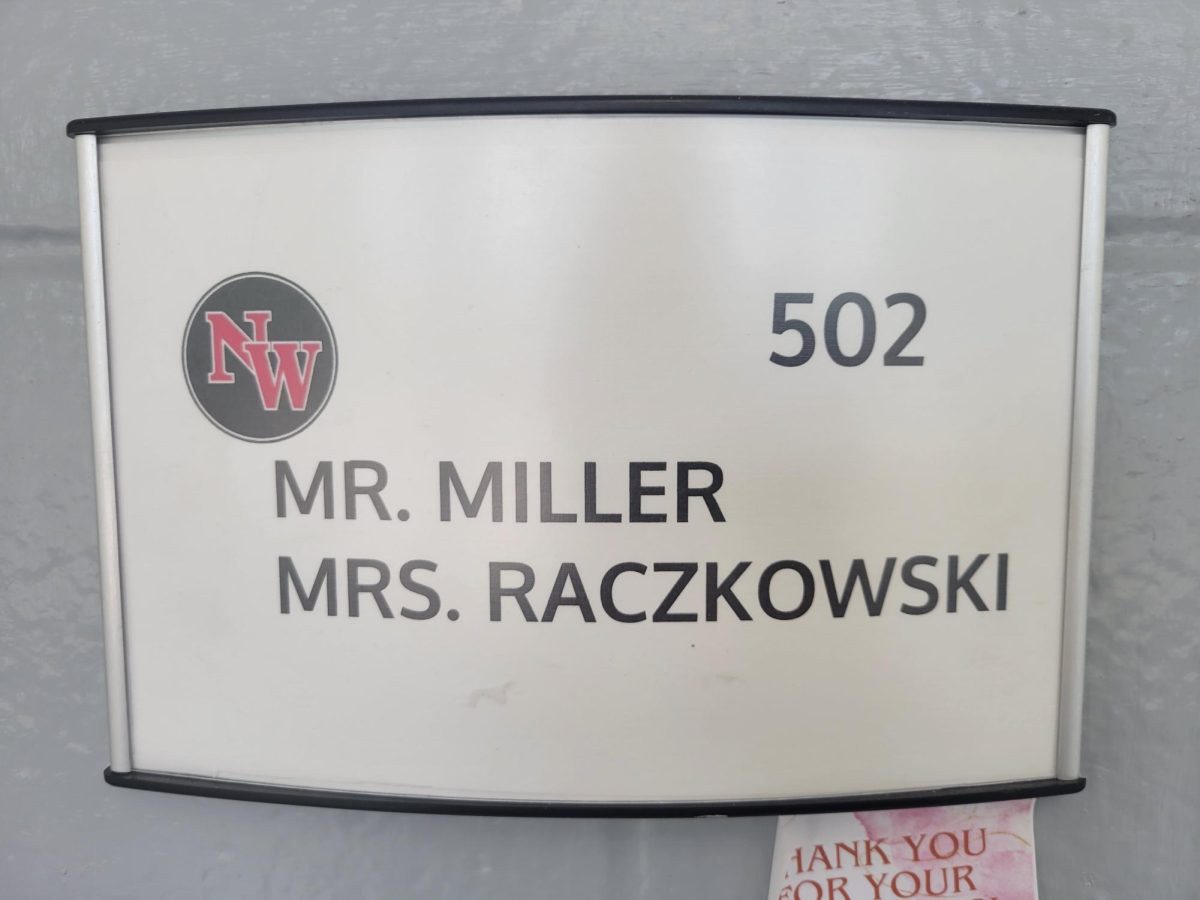 The door plate on the Lift Labs classroom. Mrs. Raczkowski's final room. 
