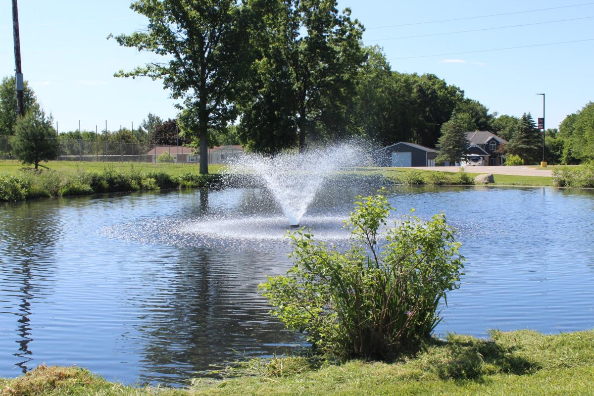 A picture of the North West High School pond.